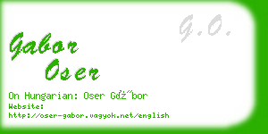 gabor oser business card